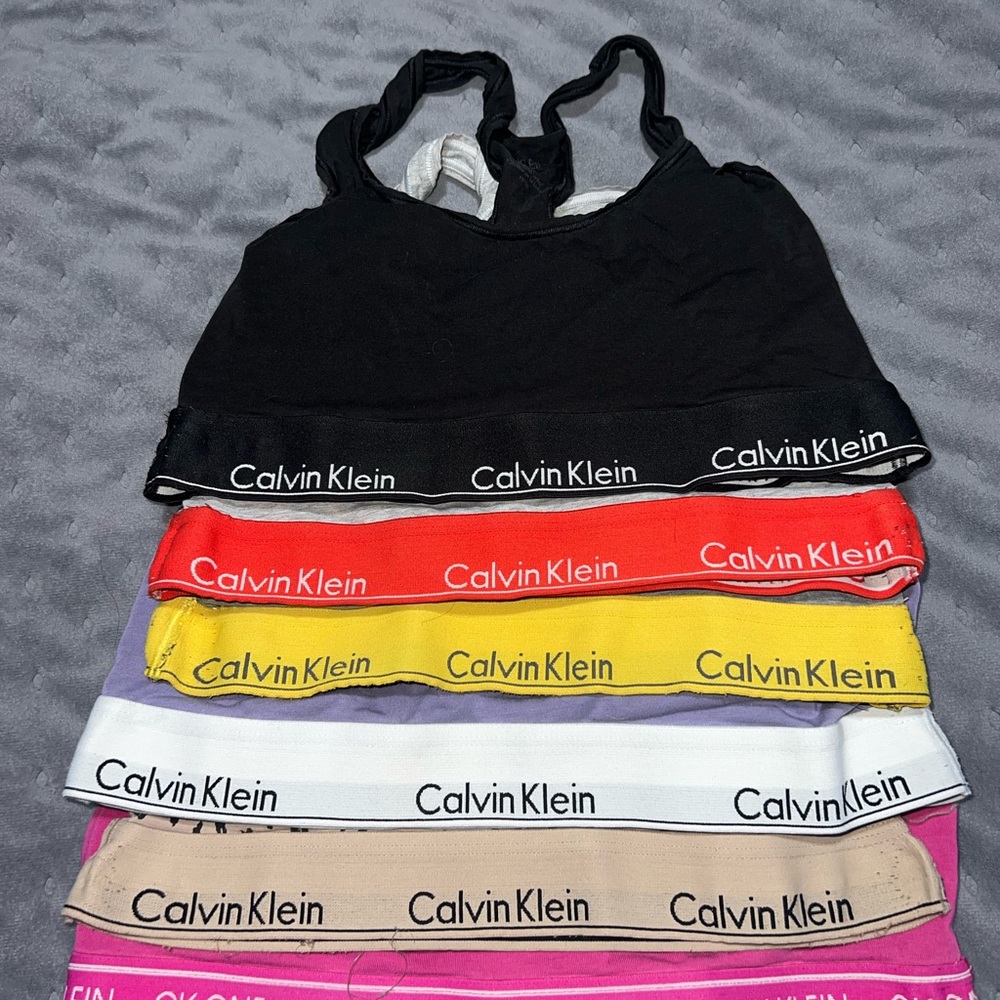 Calvin Klein Bralette Collection - Black, Red, Yellow, White, Tan, Pink